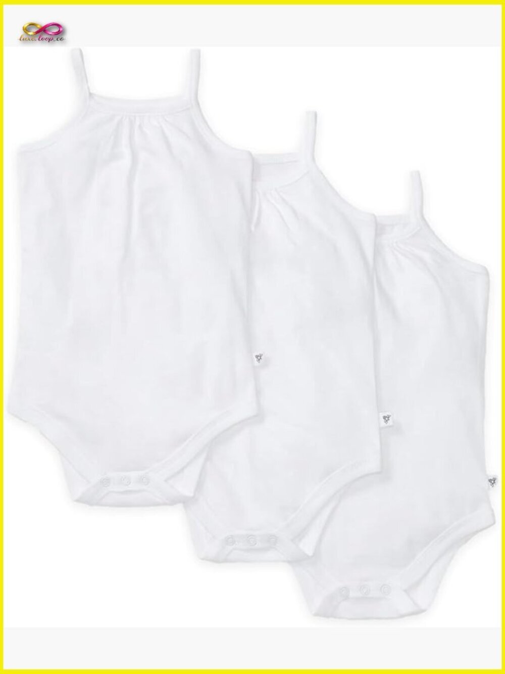 3-Pack Organic Cotton Bodysuits Short Sleeve Baby Girl Essentials Soft